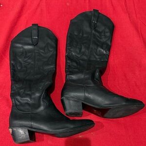 Black Western faux Leather Boots
Can’t find brand
